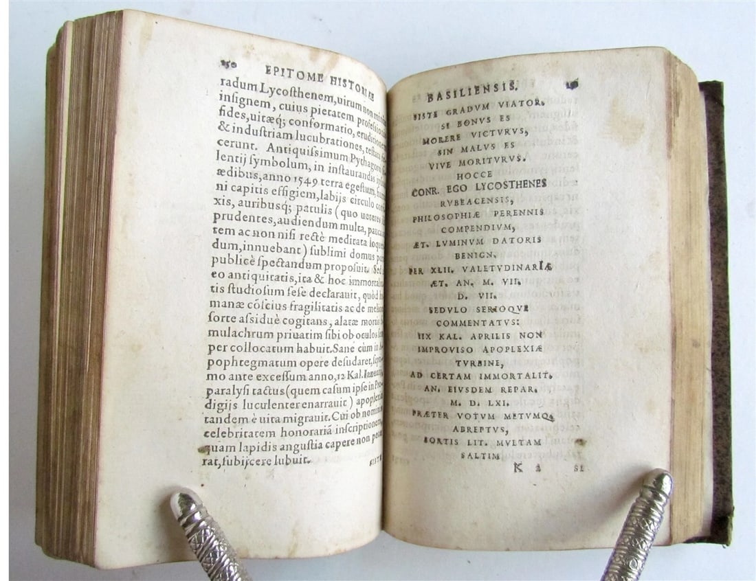 1577 HISTORY of BASEL in LATIN antique 16th CENTURY ILLUSTRATED w/ MAP - 9
