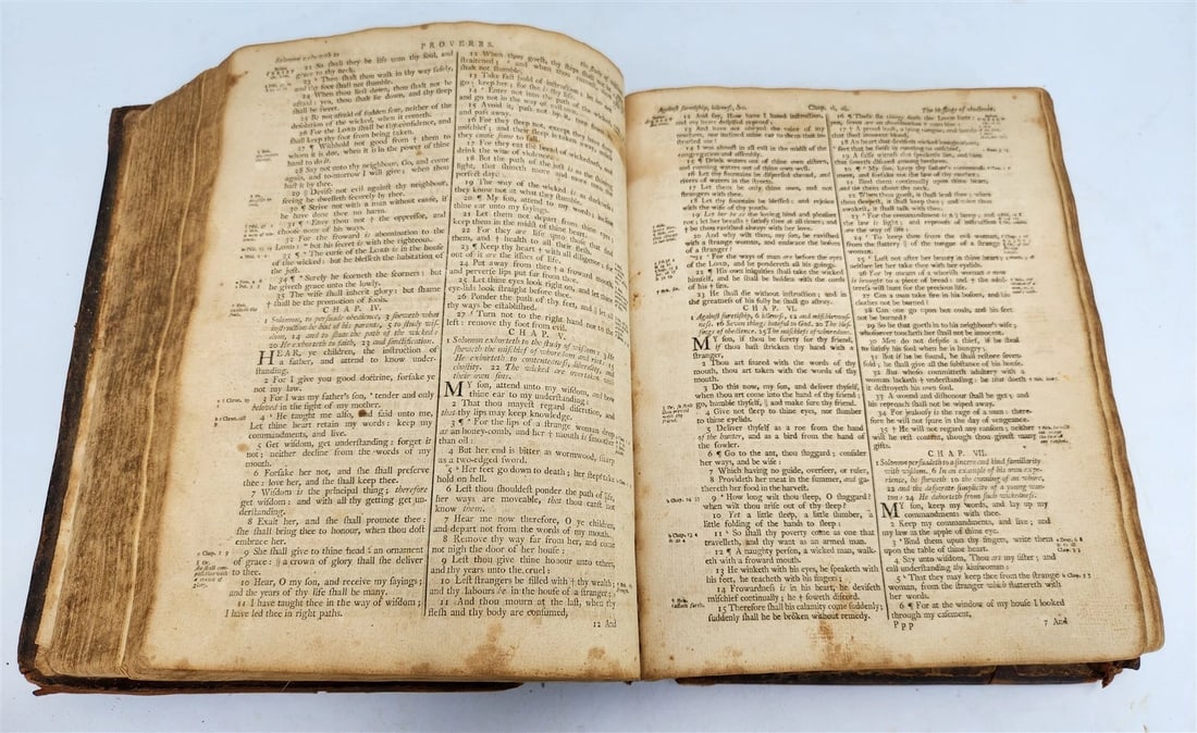 1791 BIBLE by ISAAC COLLINS FIRST printed in NEW JERSEY antique RARE Americana - 8