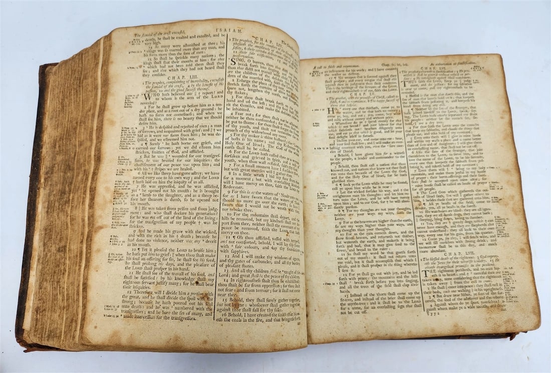 1791 BIBLE by ISAAC COLLINS FIRST printed in NEW JERSEY antique RARE Americana - 9