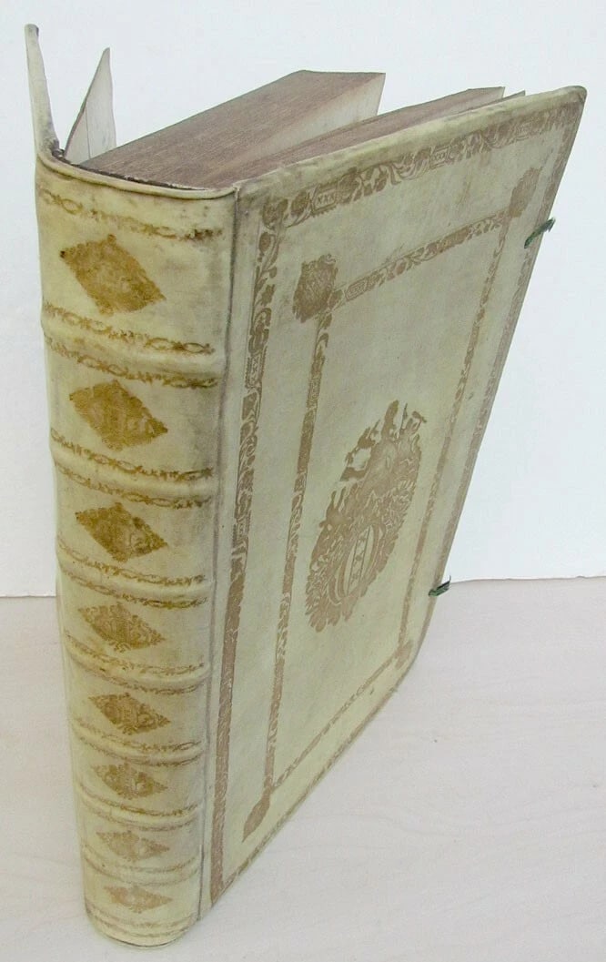 ANTIQUE 1749 AMAZING DECORATIVE VELLUM BOUND MASSIVE FOLIO by BASILII FABRI (1 of 8)
