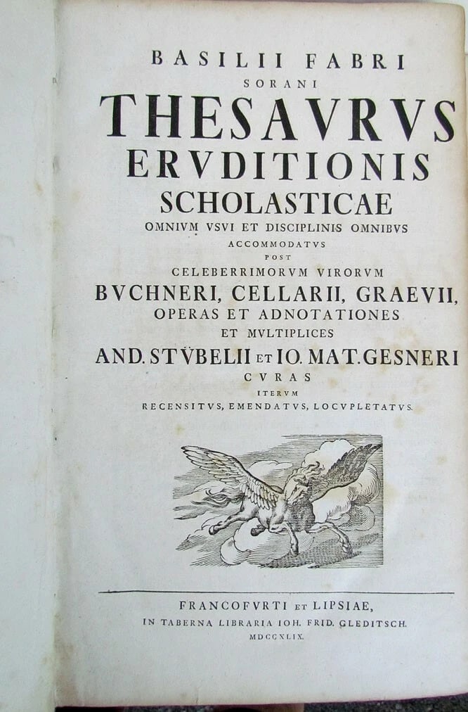 ANTIQUE 1749 AMAZING DECORATIVE VELLUM BOUND MASSIVE FOLIO by BASILII FABRI - 5