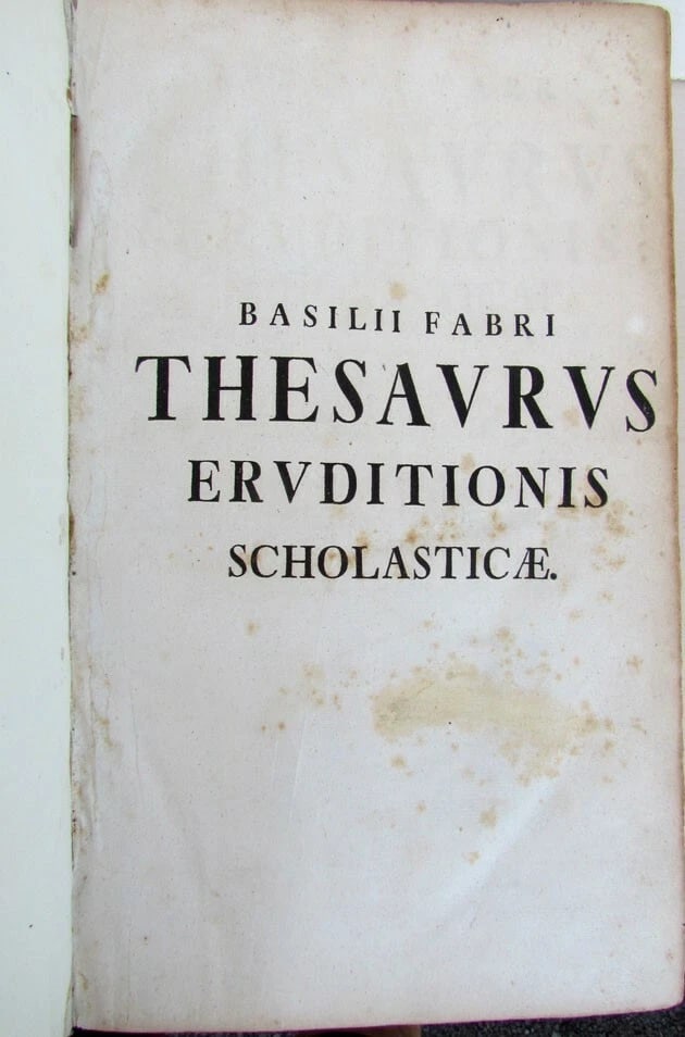 ANTIQUE 1749 AMAZING DECORATIVE VELLUM BOUND MASSIVE FOLIO by BASILII FABRI - 6