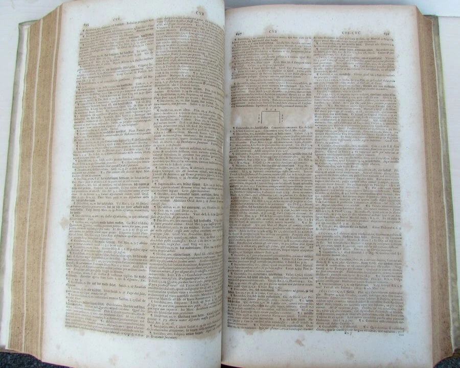 ANTIQUE 1749 AMAZING DECORATIVE VELLUM BOUND MASSIVE FOLIO by BASILII FABRI - 8