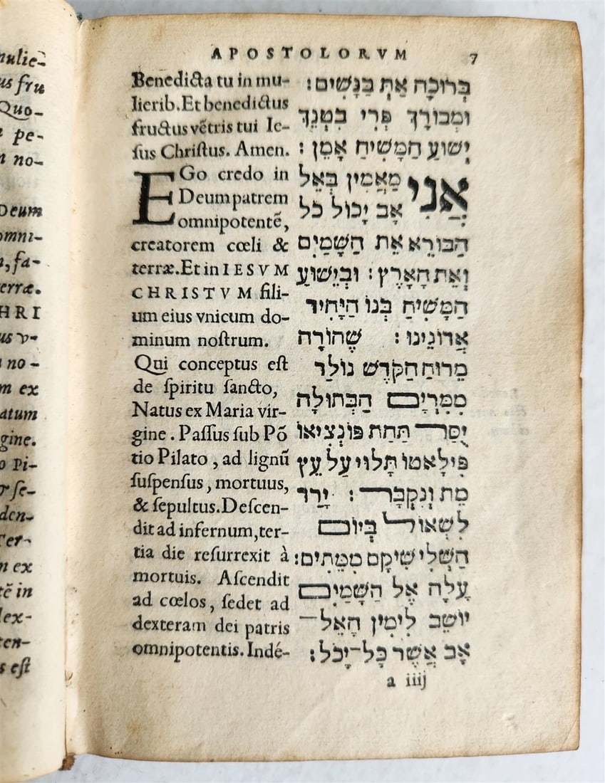 1554 BIBLE in Hebrew Latin & Greek antique SCARCE - 6