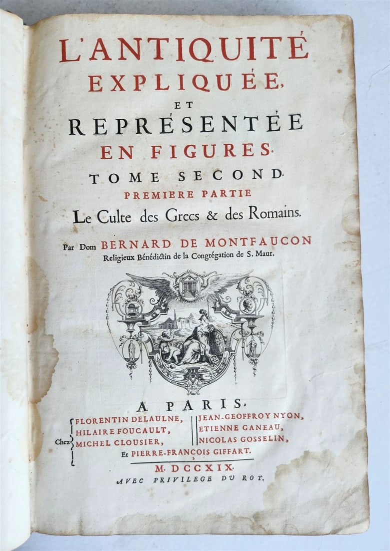 1719 CULTS of ROMANS & GREEKS antique FOLIO RICHLY ILLUSTRATED w/ 104 PLATES - 2