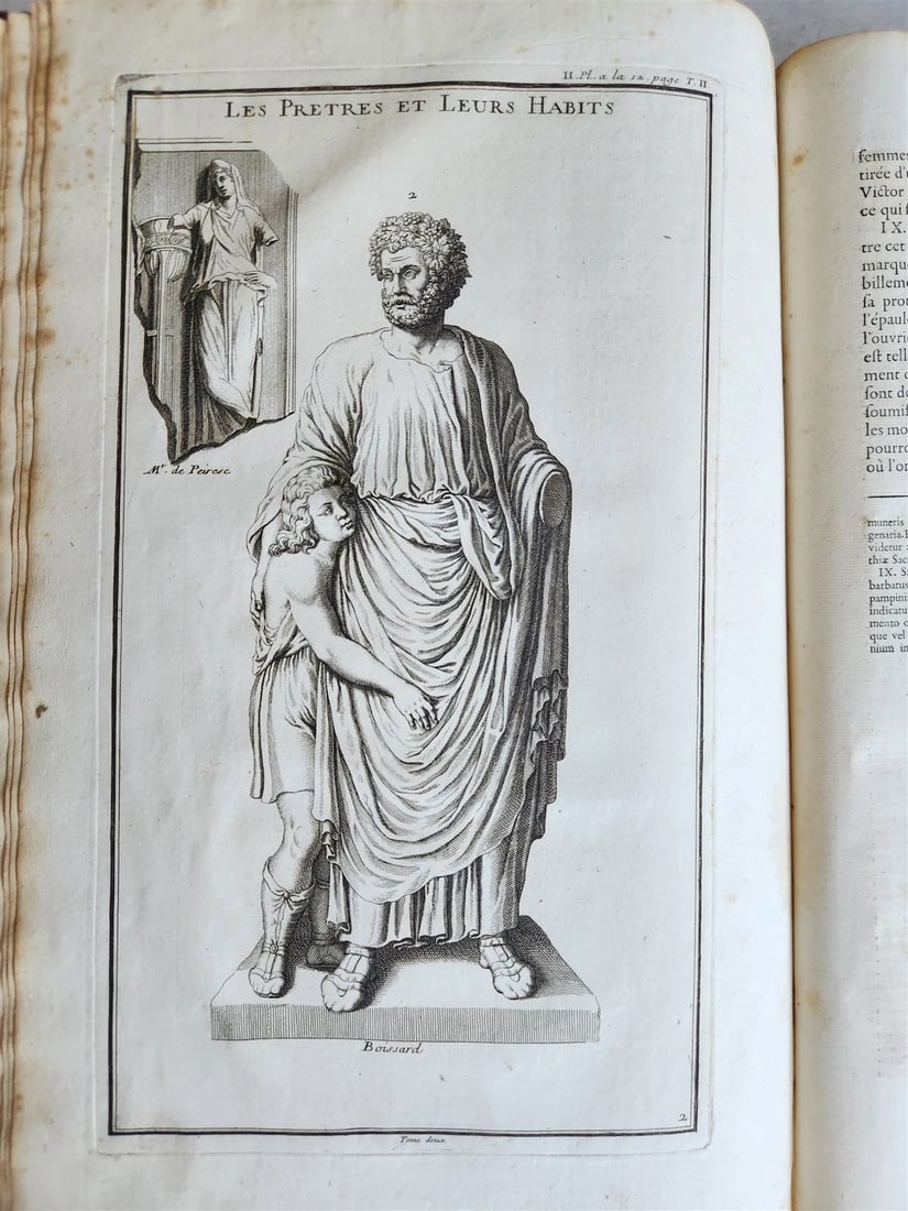 1719 CULTS of ROMANS & GREEKS antique FOLIO RICHLY ILLUSTRATED w/ 104 PLATES - 4
