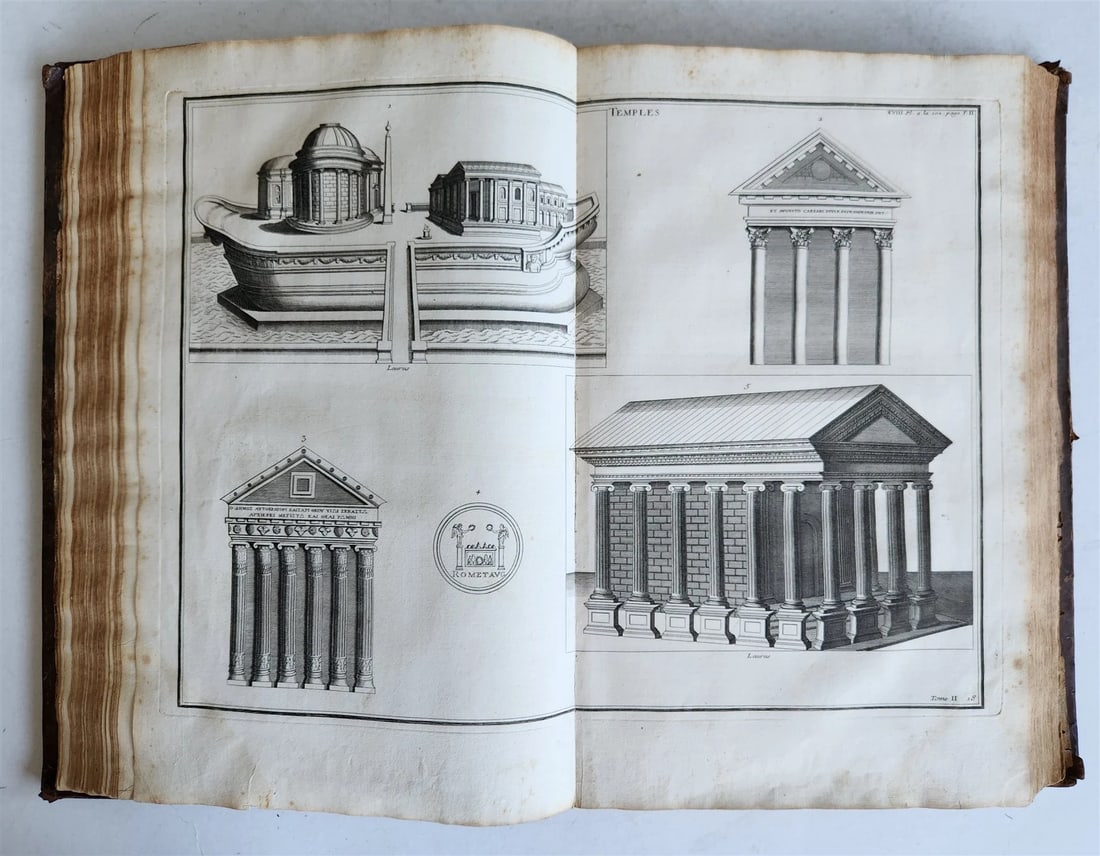 1719 CULTS of ROMANS & GREEKS antique FOLIO RICHLY ILLUSTRATED w/ 104 PLATES - 5