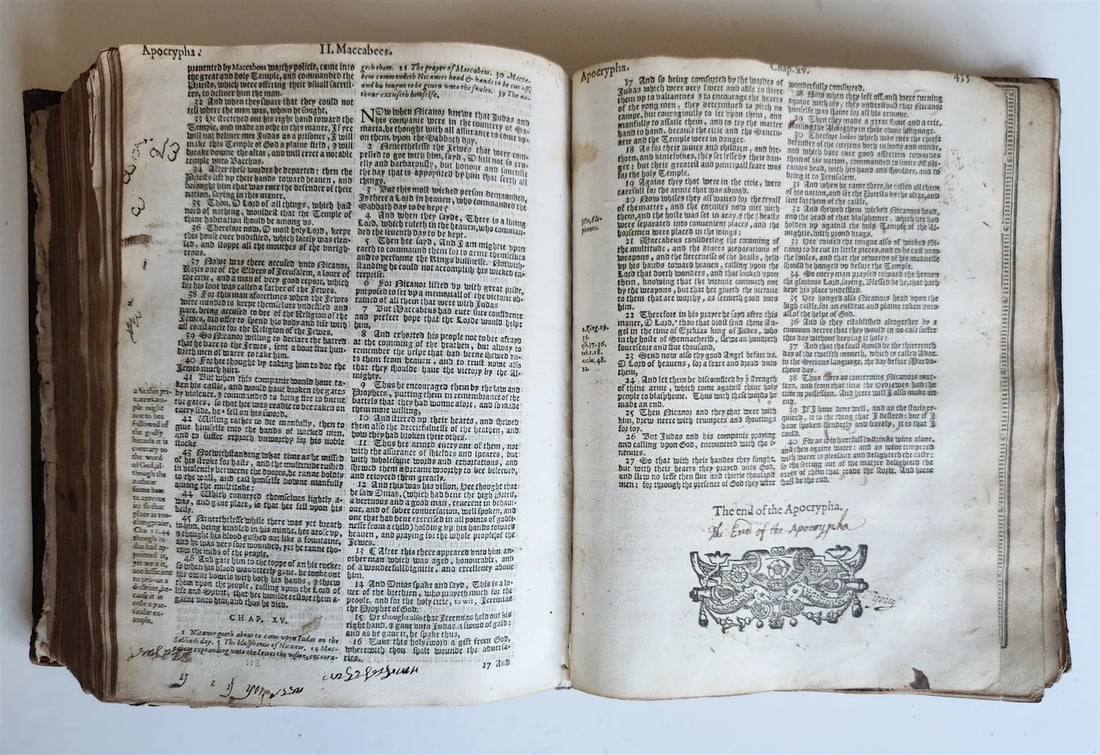 1607 BIBLE in ENGLISH antique GENEVA OLD & NEW TESTAMENT by Robert Barker - 10