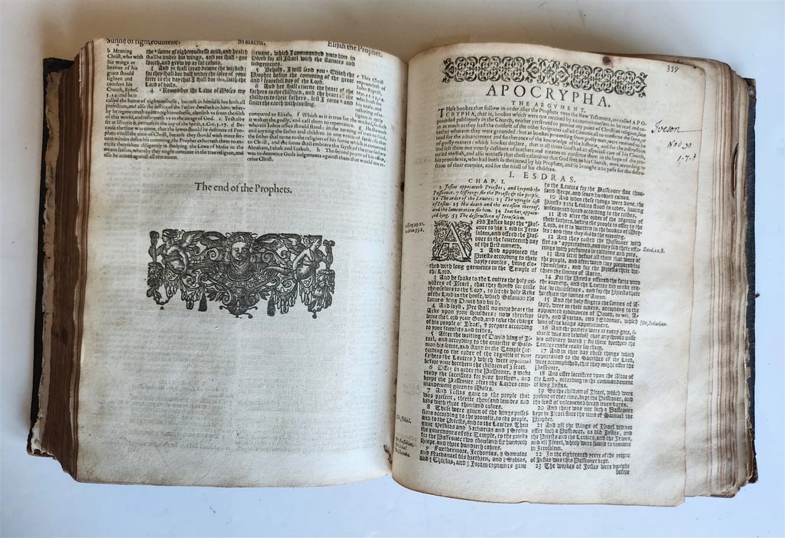 1607 BIBLE in ENGLISH antique GENEVA OLD & NEW TESTAMENT by Robert Barker - 16