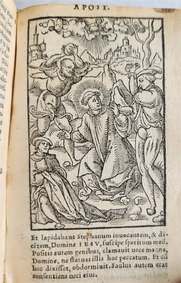 1539 BIBLE in LATIN FULLY ILLUSTRATED antique VELLUM rare 16th CENTURY - 12