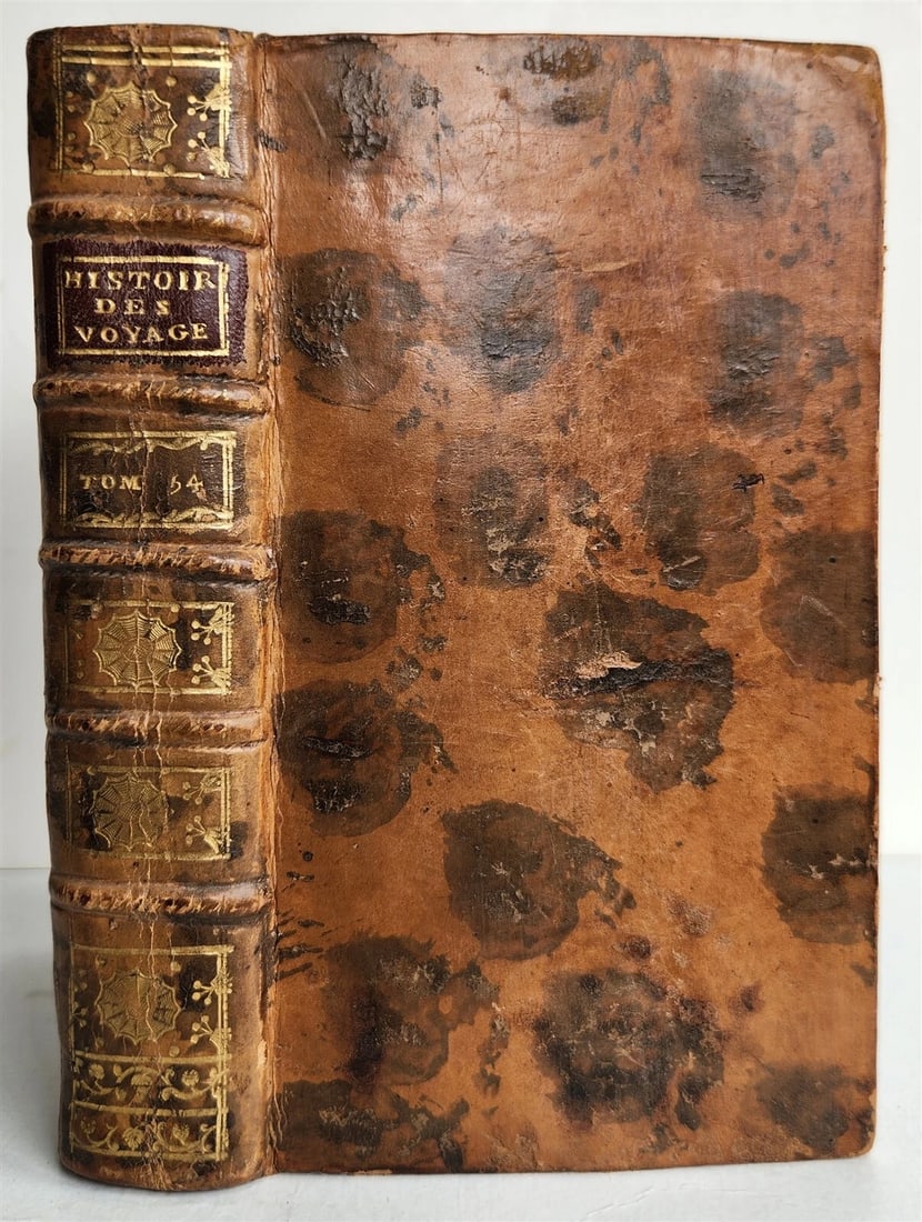 1758 HISTOIRE des VOYAGES antique vol.54 illustrated BRAZIL SAN SALVADOR GUYANA - 4