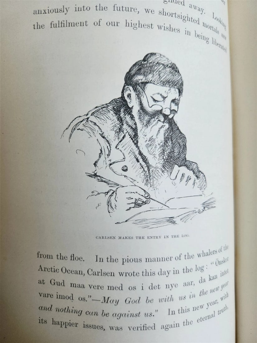 1876 NEW LANDS WITHIN ARCTIC CIRCLE 2 VOLS antique ILLUSTRATED Ship Tegetthoff - 12