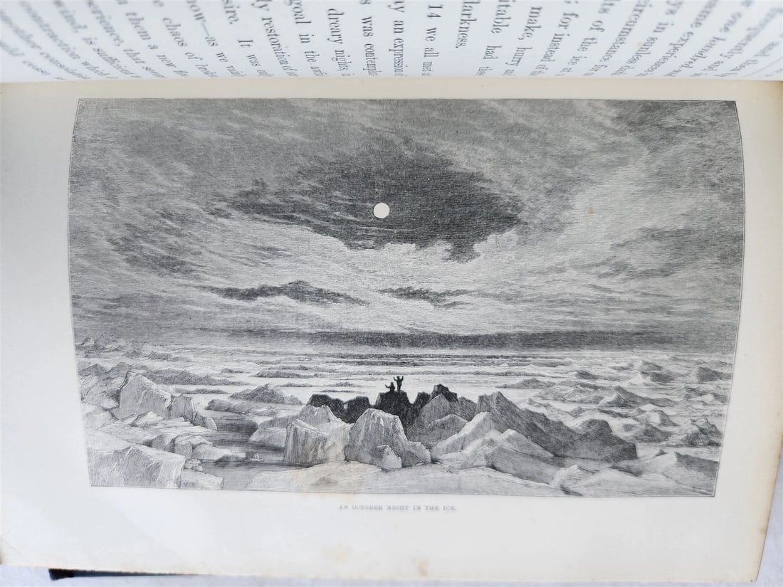 1876 NEW LANDS WITHIN ARCTIC CIRCLE 2 VOLS antique ILLUSTRATED Ship Tegetthoff - 14