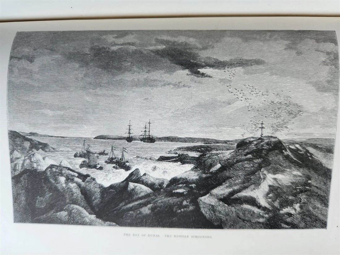 1876 NEW LANDS WITHIN ARCTIC CIRCLE 2 VOLS antique ILLUSTRATED Ship Tegetthoff - 6