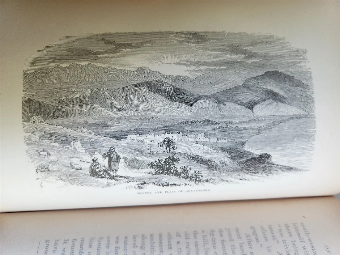 1879 FROM EGYPT TO PALESTINE by S. Bartlett antique ILLUSTRATED w/ FOLDING MAP - 17