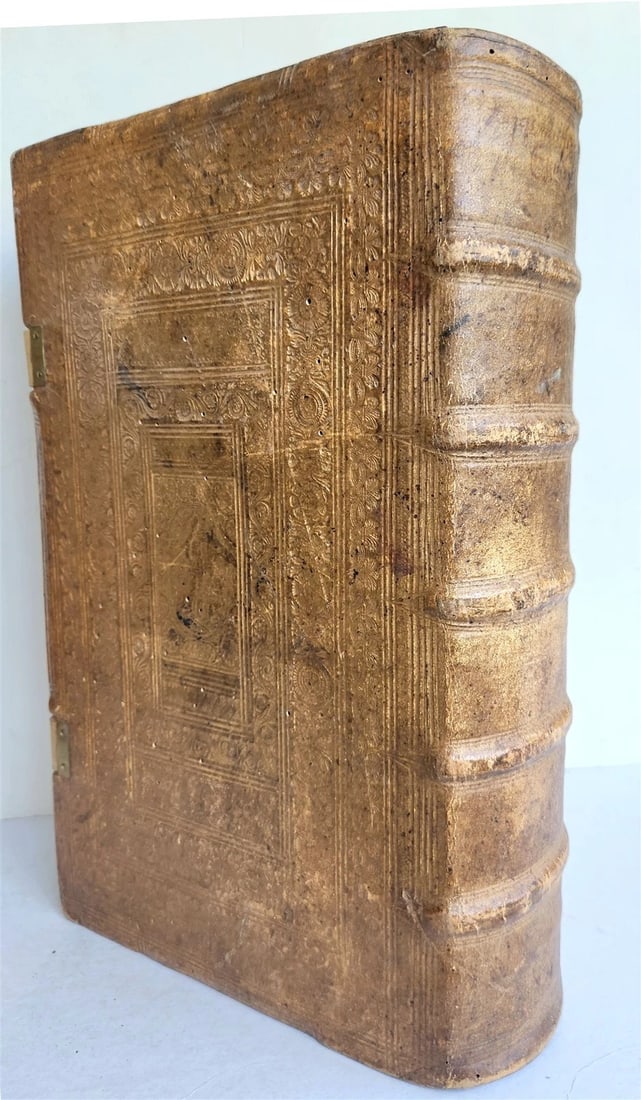1654 SERMONS Augustana fidei confessio antique PIGSKIN BOUND FOLIO w/ CLASPS (1 of 17)