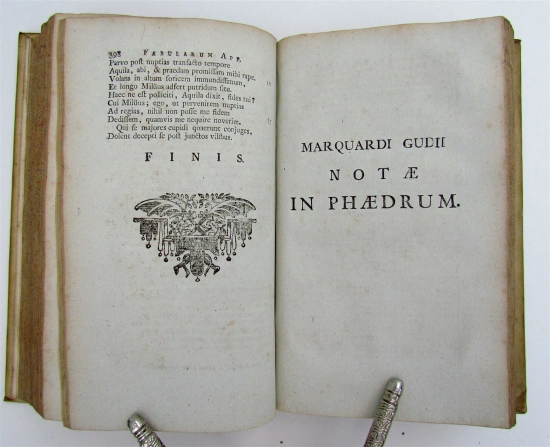 1778 AESOP FABLES UTRECHT ARMORIAL VELLUM antique PHAEDRUS Fabularum Aesopiarum - 6