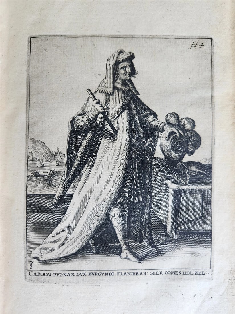 1614 ILLUSTRATED GERMAN HISTORY Lower Saxony War description antique VELLUM - 11