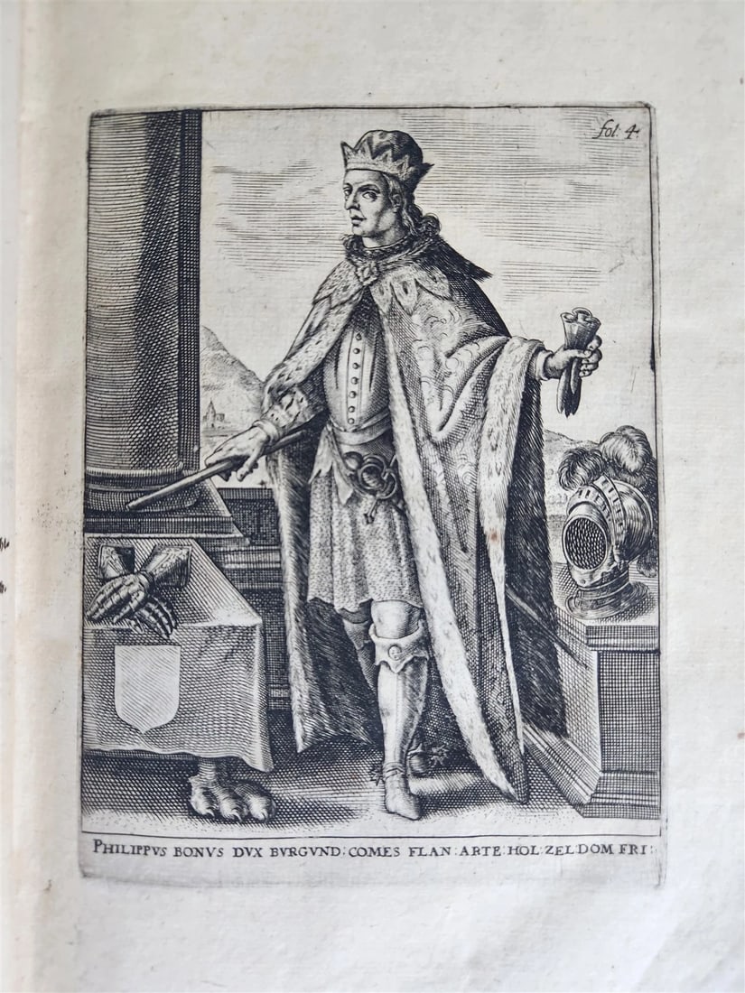 1614 ILLUSTRATED GERMAN HISTORY Lower Saxony War description antique VELLUM - 12