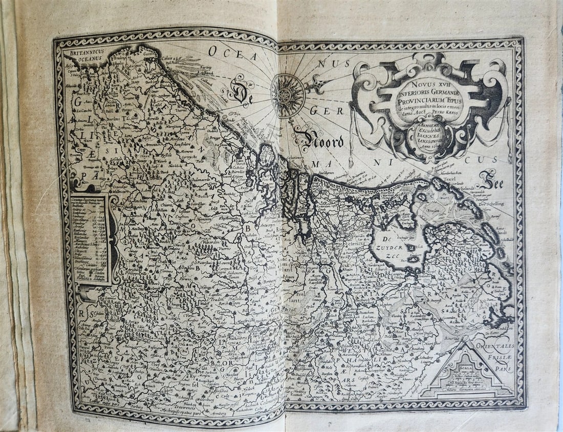 1614 ILLUSTRATED GERMAN HISTORY Lower Saxony War description antique VELLUM - 13