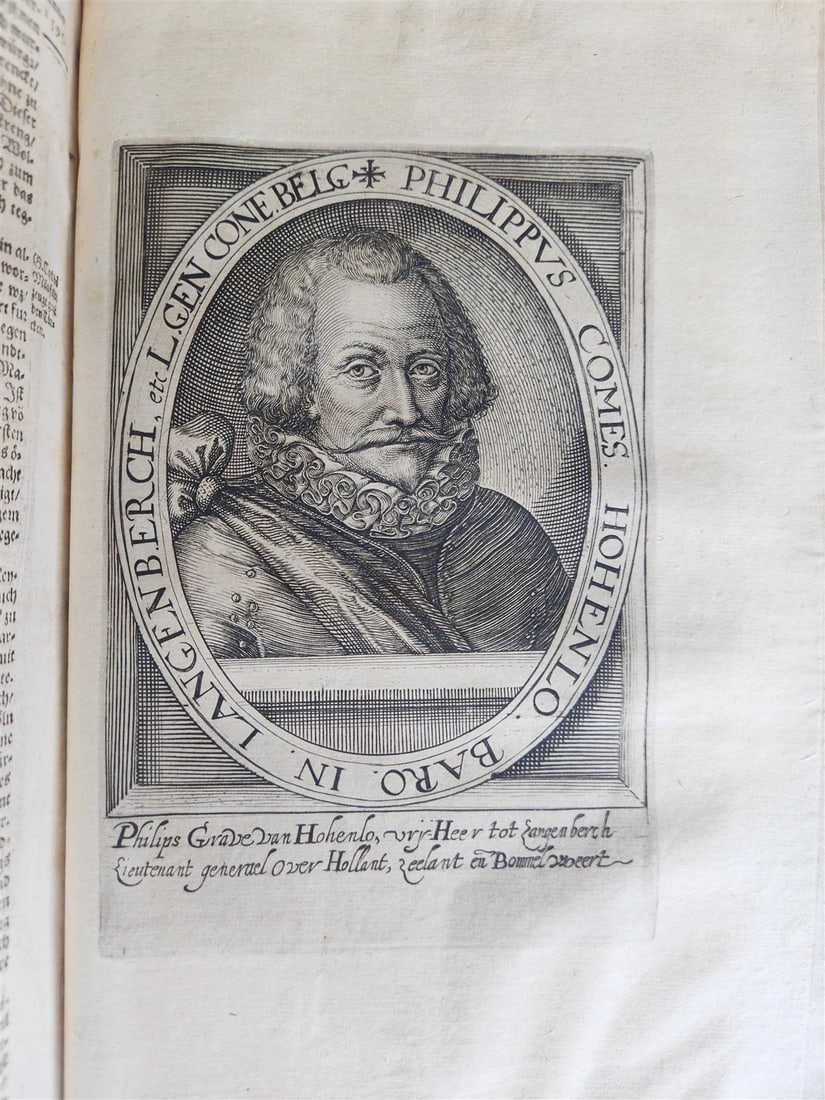 1614 ILLUSTRATED GERMAN HISTORY Lower Saxony War description antique VELLUM - 14