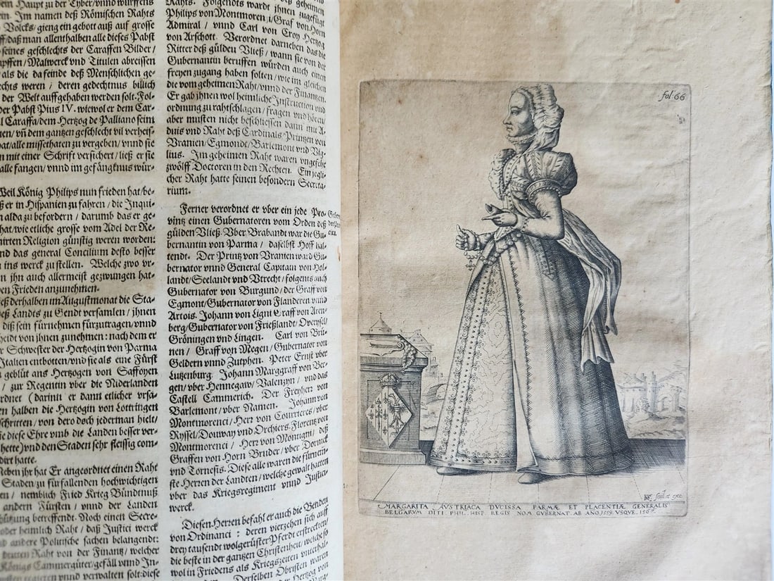 1614 ILLUSTRATED GERMAN HISTORY Lower Saxony War description antique VELLUM - 4