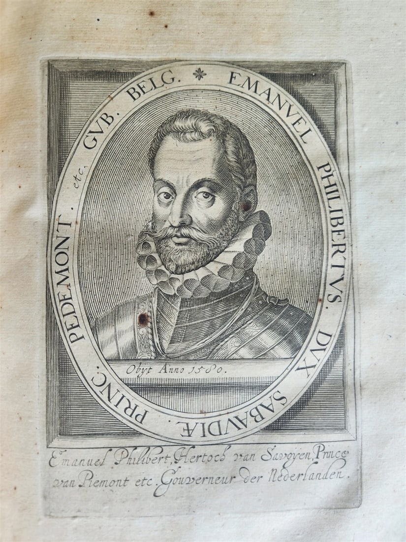 1614 ILLUSTRATED GERMAN HISTORY Lower Saxony War description antique VELLUM - 5