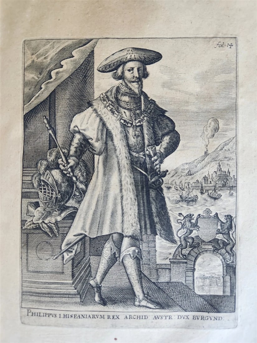1614 ILLUSTRATED GERMAN HISTORY Lower Saxony War description antique VELLUM - 9