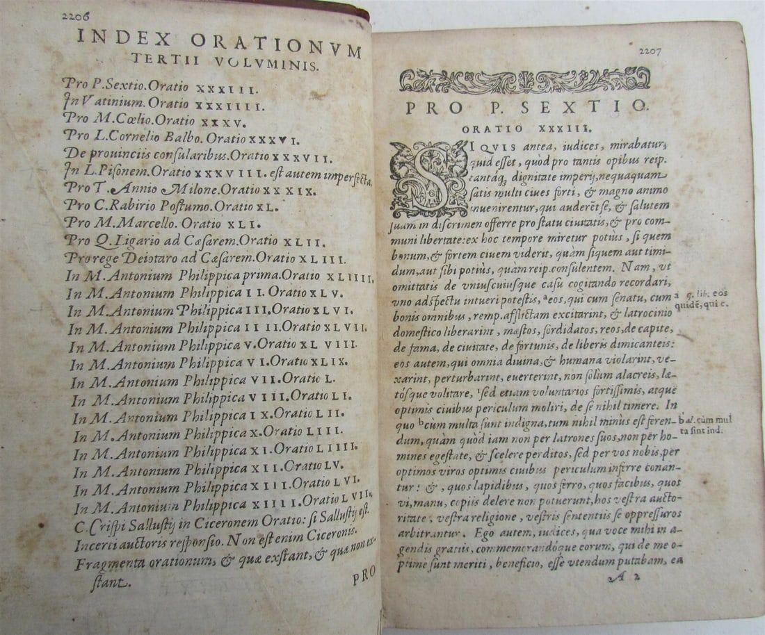 1580 CICERO ORATIONUM 16th CENTURY - 5