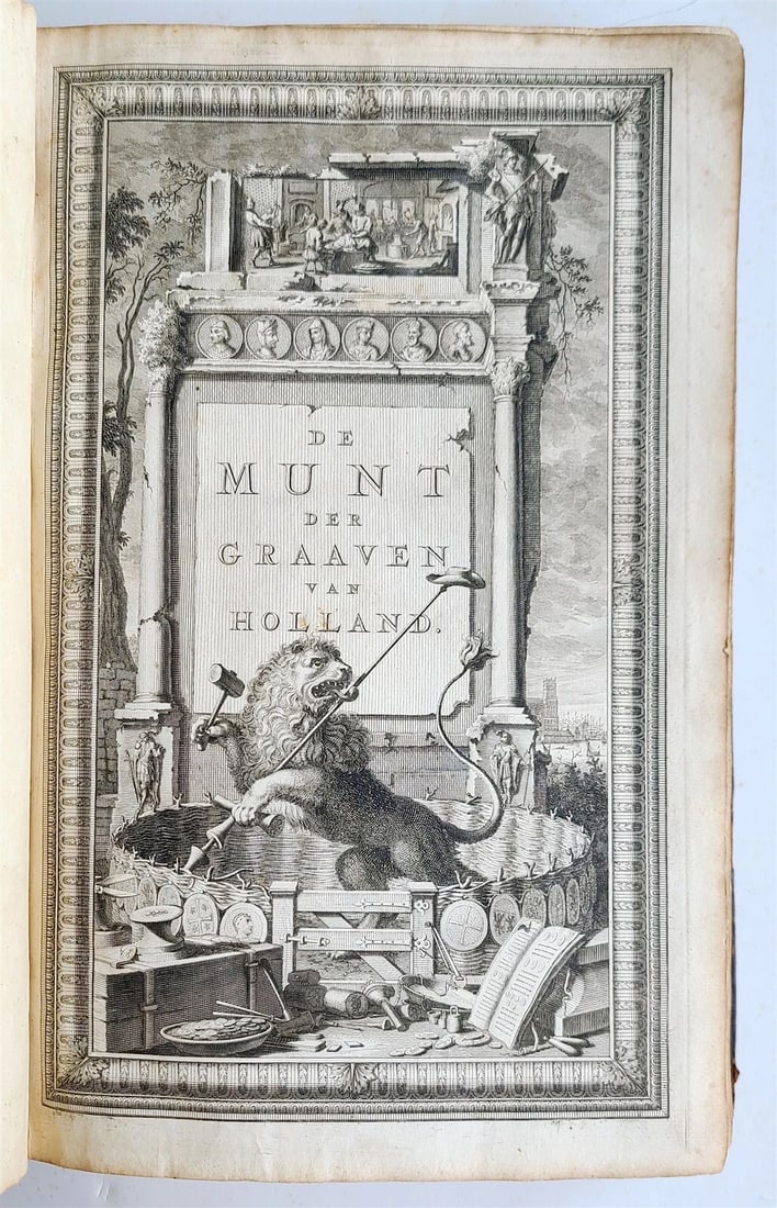1700 NUMISMATICS of NETHERLANDS antique DE MUNT DER GRAAVEN van HOLLAND (1 of 12)