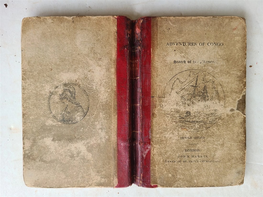 1825 ADVENTURES of CONGO ACCOUNT of SHIPWRECK antique illustrated RARE - 2
