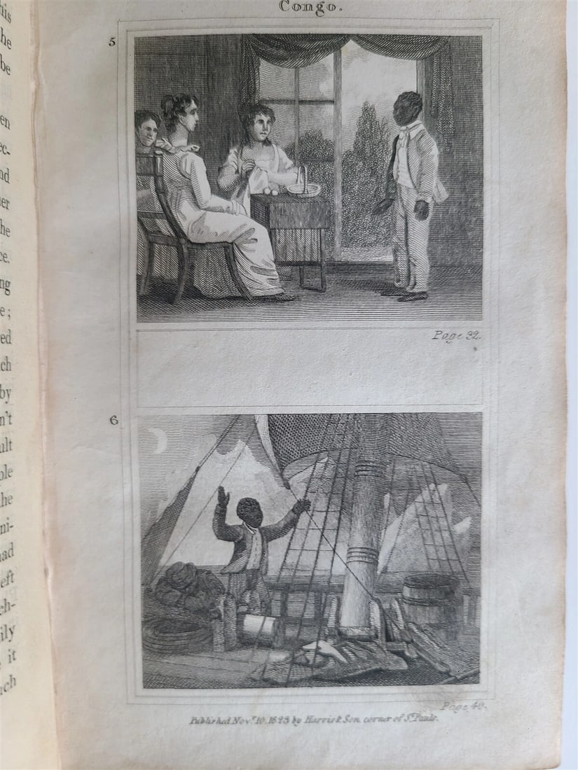 1825 ADVENTURES of CONGO ACCOUNT of SHIPWRECK antique illustrated RARE - 4