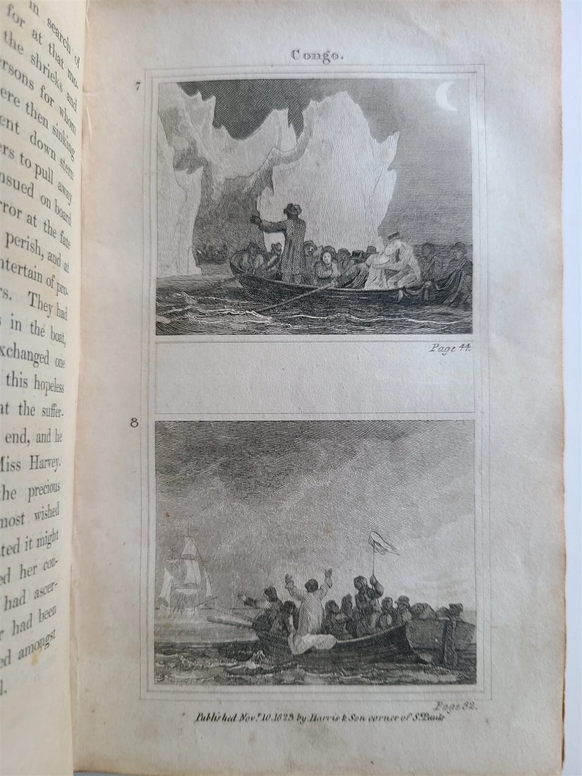 1825 ADVENTURES of CONGO ACCOUNT of SHIPWRECK antique illustrated RARE - 5