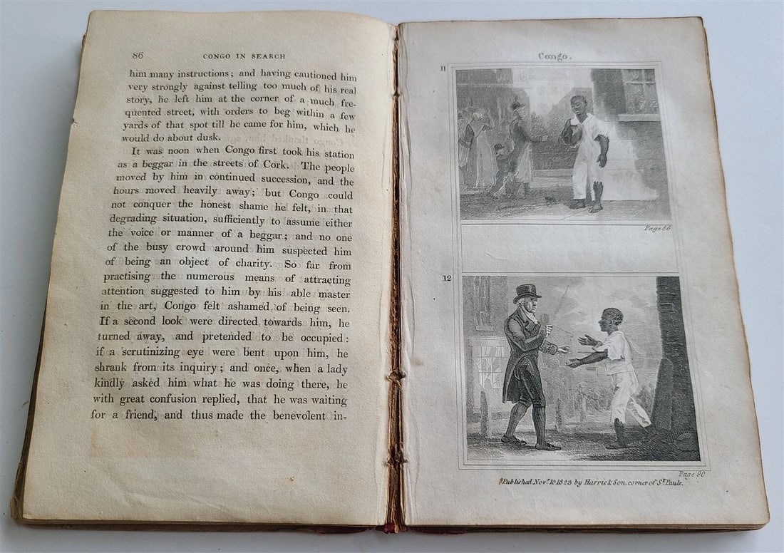 1825 ADVENTURES of CONGO ACCOUNT of SHIPWRECK antique illustrated RARE - 7