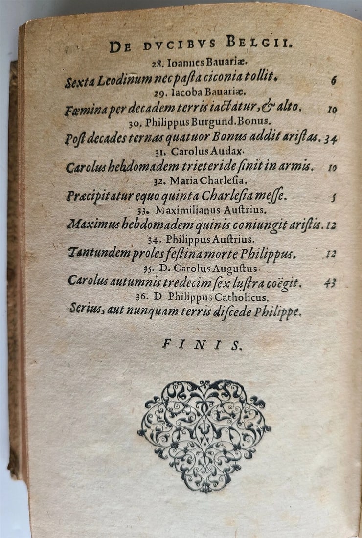 1583 HISTORY of BELGIUM by Philippe GALLE 16th CENTURY antique Historia Belgica - 8