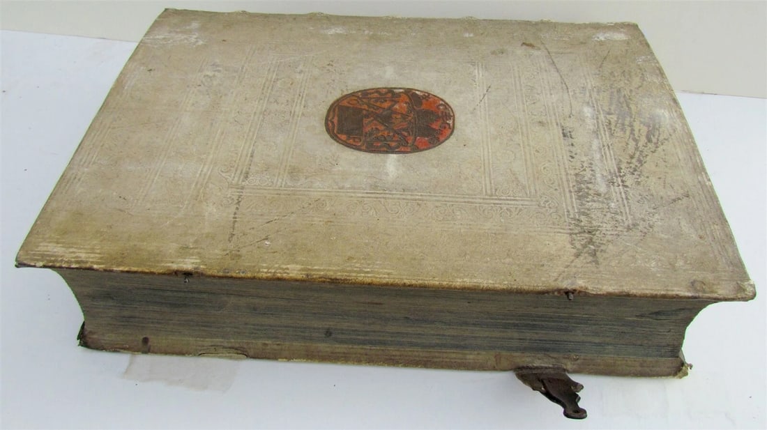 1703 BLIND-STAMPED PIGSKIN BOUND ANTIQUE FOLIO by Josephi Mansi Vol.4 - 2