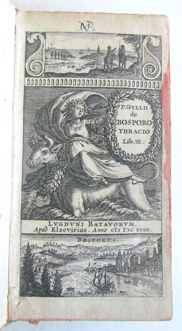 1632 BOSPHORUS HISTORY antique vellum BYZANTIUM OTTOMAN TURKEY CONSTANTINOPLE: Title: 1632 BOSPHORUS HISTORY antique vellum BYZANTIUM OTTOMAN TURKEY CONSTANTINOPLE Description: De Bosporo Thracio lib. III. Leiden, apud Elzevirios ; 1632 Size 2.5 by 4.5" 379+ [5] pp, engraved