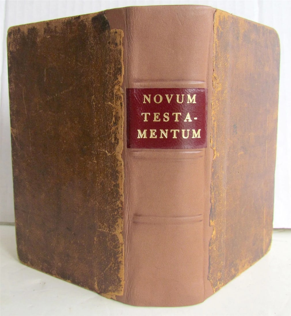 1772 GREEK BIBLE NEW TESTAMENT antique BIBLIA LATIN text MAP NOVUM TESTAMENTUM - 2
