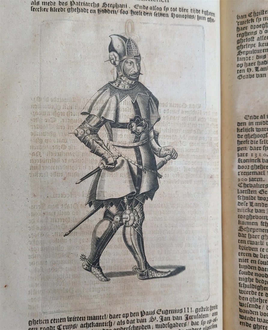 1645 NETHERLANDS HISTORY ILLUSTRATED w/ 116 WOODCUTS antique - 7