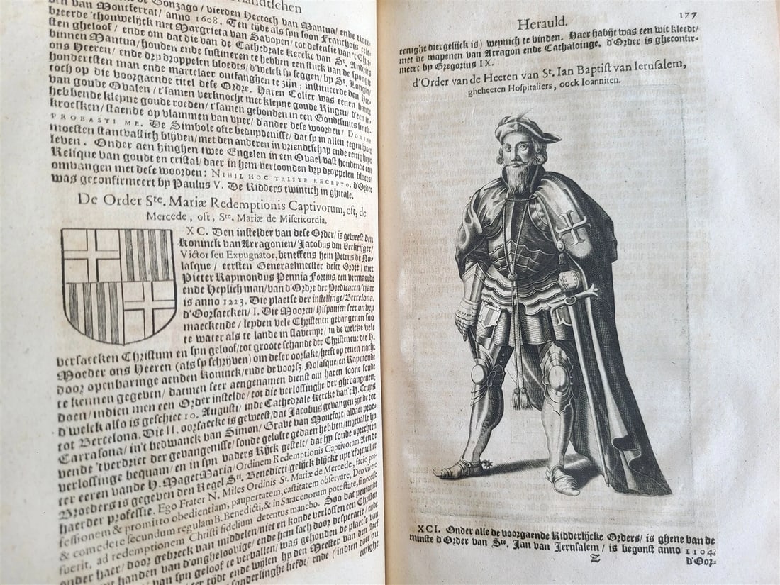 1645 NETHERLANDS HISTORY ILLUSTRATED w/ 116 WOODCUTS antique - 9