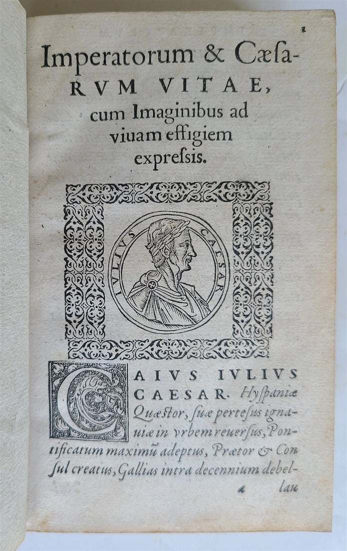 1550 LIVES of EMPERORS & CAESARS ILLUSTRATED w/ 138 PORTRAITS antique in LATIN: Title: 1550 LIVES of EMPERORS & CAESARS ILLUSTRATED w/ 138 PORTRAITS antique in LATIN Description: Huttich, J. Imperatorum & caesarum vitae, cvm imaginibus ad viuam effigiem expressis ). Lyon,