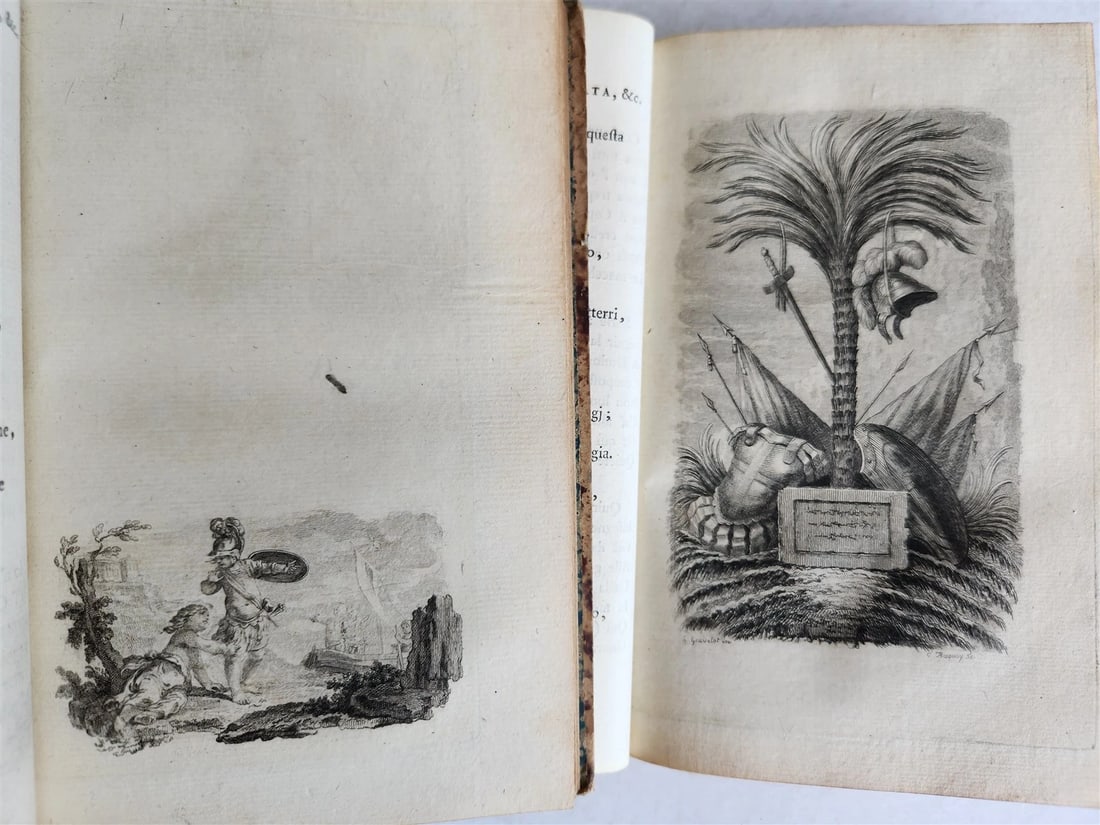 1792 GERUSALEMME LIBERATA by TORQUATO TASSO ITALIAN antique ILLUSTRATED 2 vols - 11