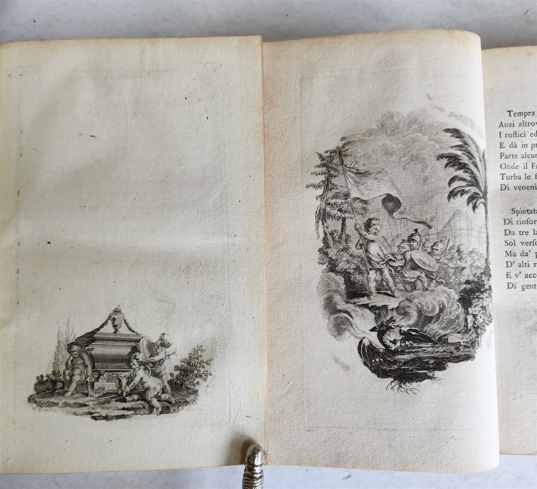 1792 GERUSALEMME LIBERATA by TORQUATO TASSO ITALIAN antique ILLUSTRATED 2 vols - 6