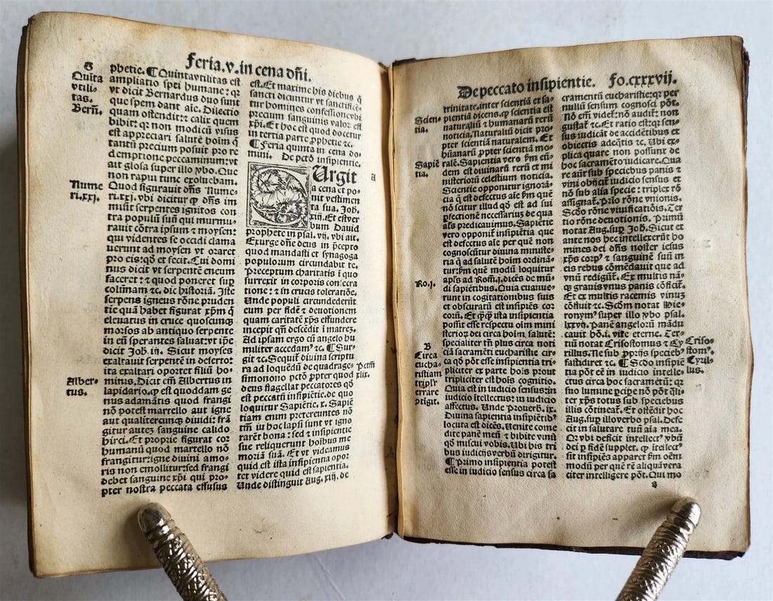 1518 SERMONS POST-INCUNABULA antique early 16th CENTURY original binding RARE - 7