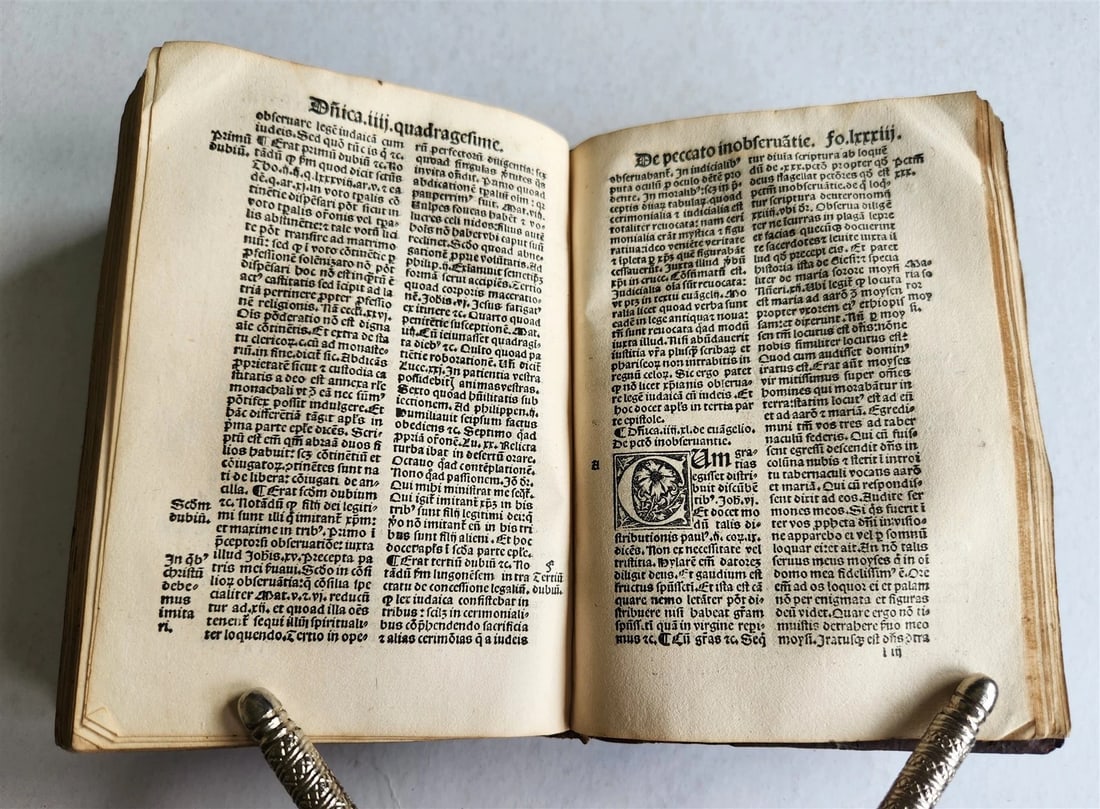 1518 SERMONS POST-INCUNABULA antique early 16th CENTURY original binding RARE - 9