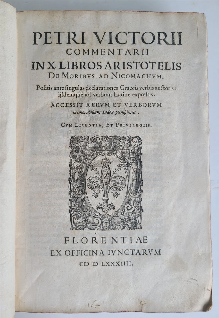 1584 ARISTOTLE COMMENTARIES by Pietro Vettori antique 16th CENTURY FOLIO vellum (1 of 15)