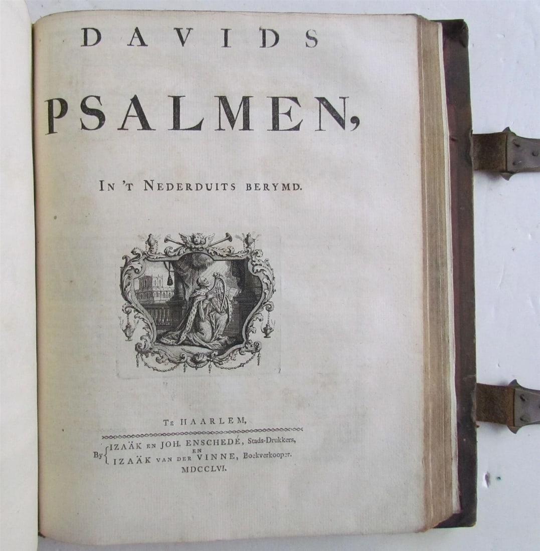 1782 BIBLE LEATHER BOUND w/ CLASPS BIBLIA SACRA antique in DUTCH NETHERLANDS - 10