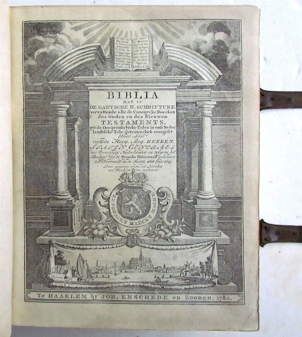1782 BIBLE LEATHER BOUND w/ CLASPS BIBLIA SACRA antique in DUTCH NETHERLANDS: Title: 1782 BIBLE LEATHER BOUND w/ CLASPS BIBLIA SACRA antique in DUTCH NETHERLANDS Description: Biblia dat is de gantsche H. Schrifture vervattende alle de Canonycke Boecken des Ouden en Nieuwen Test