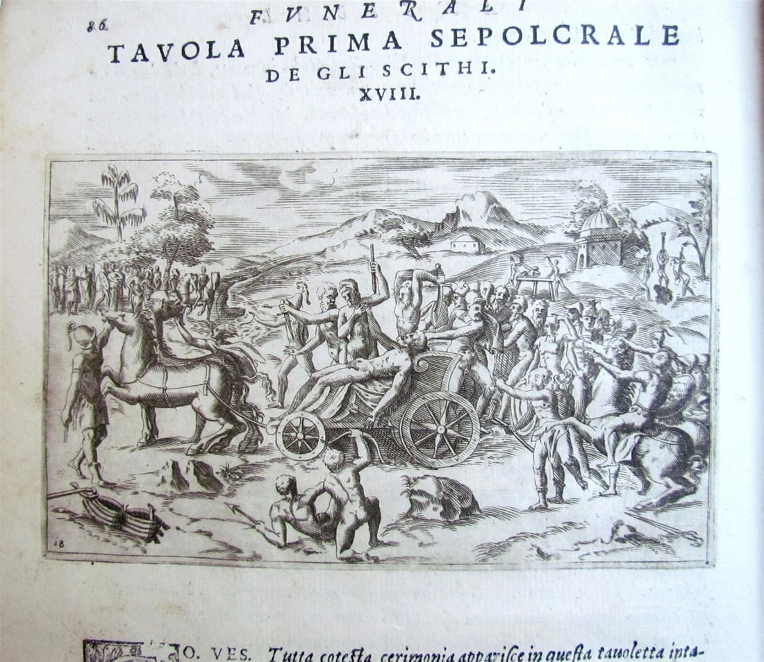 1574 ILLUSTRATED ANCIENT BURIAL RITES antique Funerali antichi VELLUM BINDING - 11