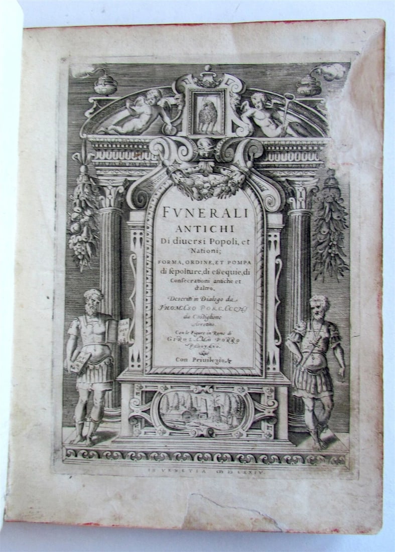 1574 ILLUSTRATED ANCIENT BURIAL RITES antique Funerali antichi VELLUM BINDING (1 of 12)